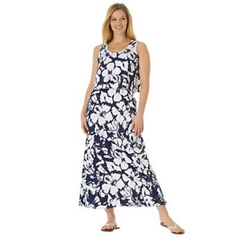 Woman Within Plus Size Layered Popover Maxi Dress
