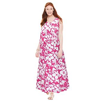 Woman Within Plus Size Layered Popover Maxi Dress