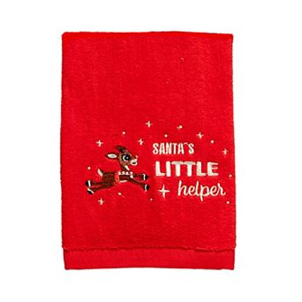 Rudolph Santa's Little Helper Decorative Towel