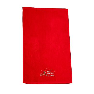 Rudolph Santa's Little Helper Decorative Towel