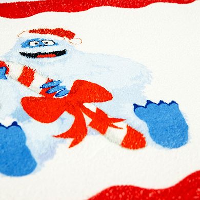 Rudolph Bumble Holding Candy Cane Bath Rug