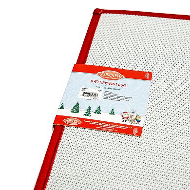 Rudolph Bumble Holding Candy Cane Bath Rug