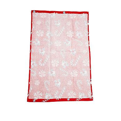 Rudolph Red Yeti Candy Cane Hand Towel