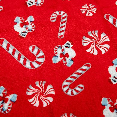 Rudolph Red Yeti Candy Cane Hand Towel