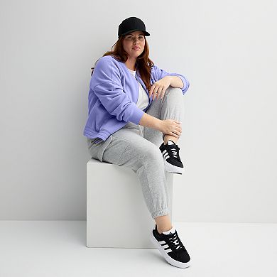 Plus Size Tek Gear® Ultrasoft Cropped Bomber Jacket