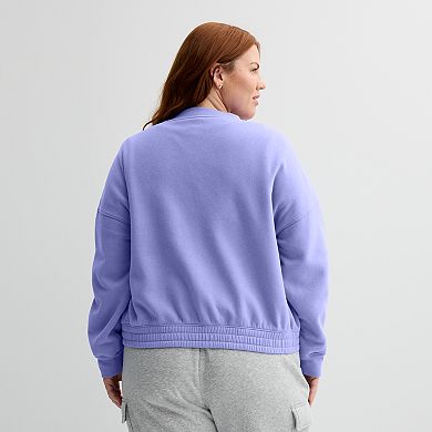 Plus Size Tek Gear® Ultrasoft Cropped Bomber Jacket