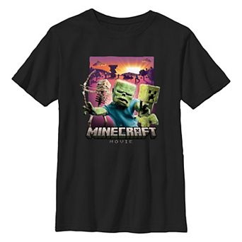 Boys 8-20 Minecraft Movie Classic Monsters Graphic Tee