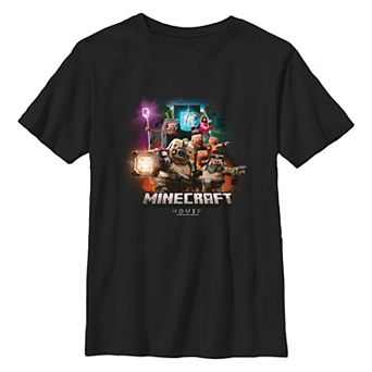 Boys 8-20 Minecraft Movie Piglings Mob Graphic Tee