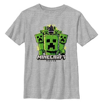 Boys 8-20 Minecraft Movie Creeper Mob Graphic Tee