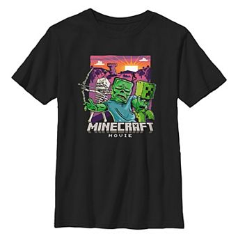 Boys 8-20 Minecraft Movie Monsters Mob Graphic Tee