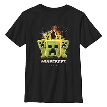 Boys 8-20 Minecraft Movie Creepers Running Graphic Tee