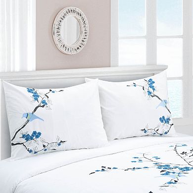 SUPERIOR 3-pc. Cotton Embroidered Cherry Duvet Cover Set