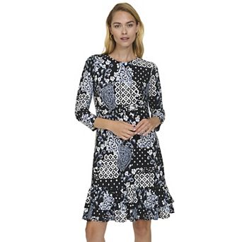 Women's Harper Rose 3/4-Sleeve Ruffle Hem Shift Dress