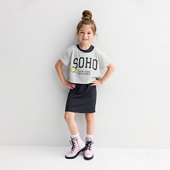Girls 4-8 Grayson Threads Kids The Label 2 pc Smiley Tee & Dress Set