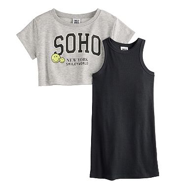 Girls 4-8 Grayson Threads Kids The Label 2-pc. Smiley Tee & Dress Set