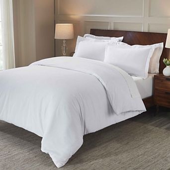SUPERIOR Rome Flannel Cotton Solid Duvet Cover Set