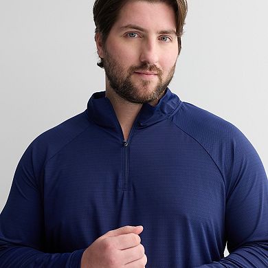 Big & Tall Tek Gear Mesh Quarter Zip Pullover