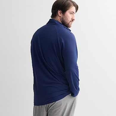 Big & Tall Tek Gear Mesh Quarter Zip Pullover