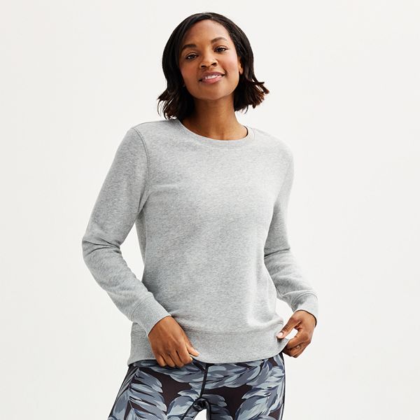 Women's Tek Gear® Ultrasoft Fleece Crewneck Sweatshirt - Dark Frost Heather (XS TALL)