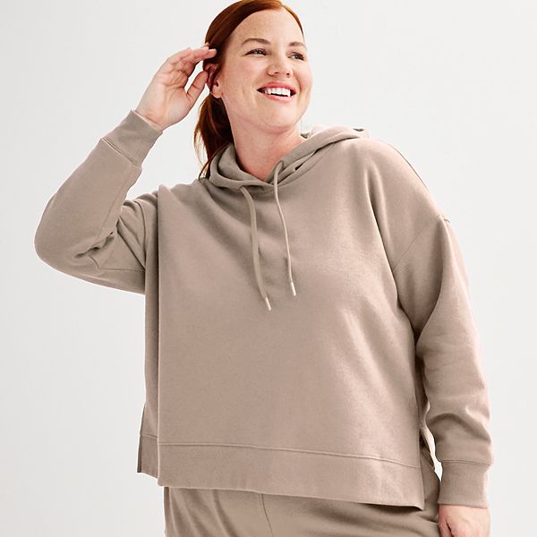Plus Size Tek Gear® Ultrasoft Fleece Hoodie - Mocha Freeze (3X)