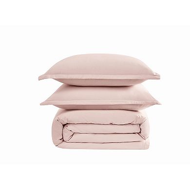 Badgley Mischka 3-Piece Cotton Sateen Solid Duvet Set