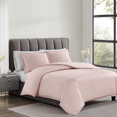 Badgley Mischka 3-Piece Cotton Sateen Solid Duvet Set
