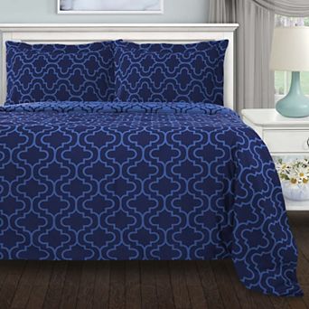 SUPERIOR Cotton Flannel Trellis Duvet Cover Set