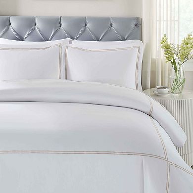 SUPERIOR Embroidered Cotton Spring Duvet Cover Set