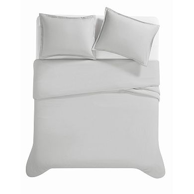 Borghese Roma 400 Thread Count Percale Cotton Duvet 3 Piece Set
