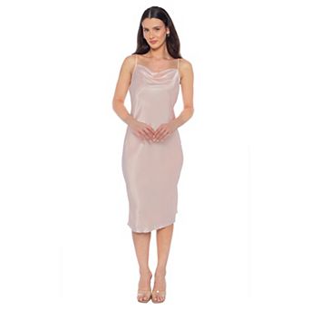 Women's bebe Satin Midi Slip Dress