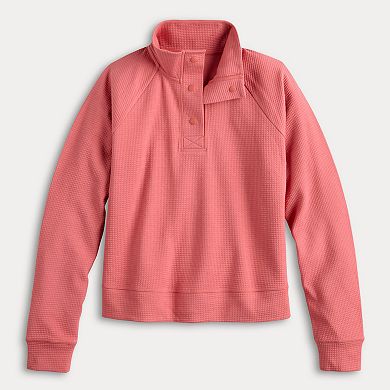 Women's Tek Gear® Waffle Henley Top