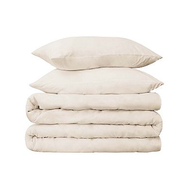 SUPERIOR 650 Thread Count Egyptian Cotton Solid Duvet Cover Set
