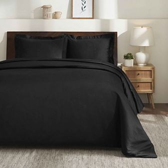 SUPERIOR 650 Thread Count Egyptian Cotton Solid Duvet Cover Set