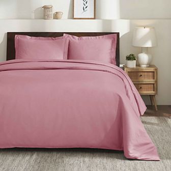 SUPERIOR 650 Thread Count Egyptian Cotton Solid Duvet Cover Set