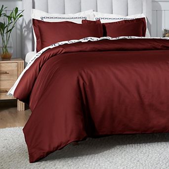 SUPERIOR 650 Thread Count Egyptian Cotton Solid Duvet Cover Set