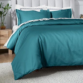SUPERIOR 650 Thread Count Egyptian Cotton Solid Duvet Cover Set