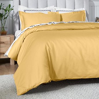 SUPERIOR 650 Thread Count Egyptian Cotton Solid Duvet Cover Set