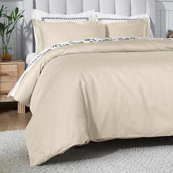 SUPERIOR 650 Thread Count Egyptian Cotton Solid Duvet Cover Set