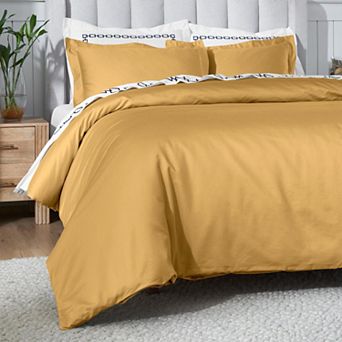 SUPERIOR 650 Thread Count Egyptian Cotton Solid Duvet Cover Set