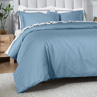 SUPERIOR 650 Thread Count Egyptian Cotton Solid Duvet Cover Set