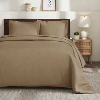 SUPERIOR 650 Thread Count Egyptian Cotton Solid Duvet Cover Set