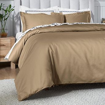 SUPERIOR 650 Thread Count Egyptian Cotton Solid Duvet Cover Set