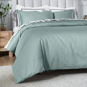 SUPERIOR 650 Thread Count Egyptian Cotton Solid Duvet Cover Set
