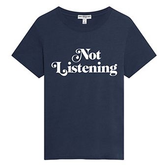 Juniors' Suburban Riot "Not Listening" Loose Graphic Tee