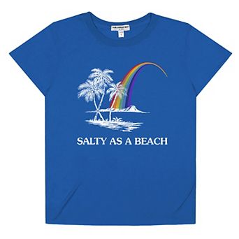 Juniors' Suburban Riot "Salty As A Beach" Loose Graphic Tee