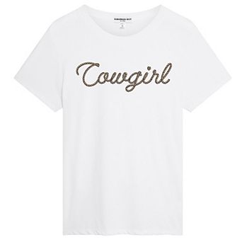 Juniors' Suburban Riot "Cowgirl" Loose Graphic Tee