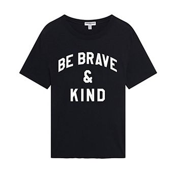 Juniors' Suburban Riot "Be Brave & Kind" Loose Graphic Tee