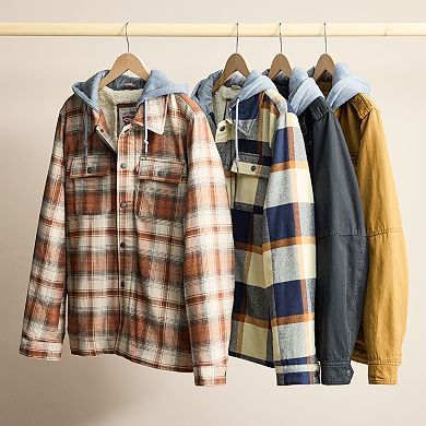 Men's Levi's® Washed Cotton Sherpa-Lined Hooded Trucker Jacket