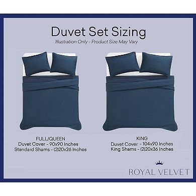 Royal Velvet Olivia Stripe Taupe Duvet Set