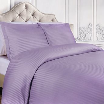SUPERIOR 300 Thread Count Stripe Egyptian Cotton Duvet Cover Set